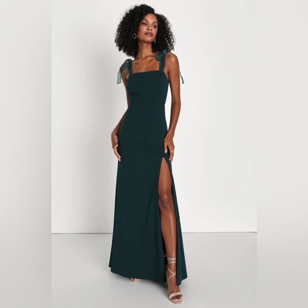 Lulus Emerald Green Tie Dress